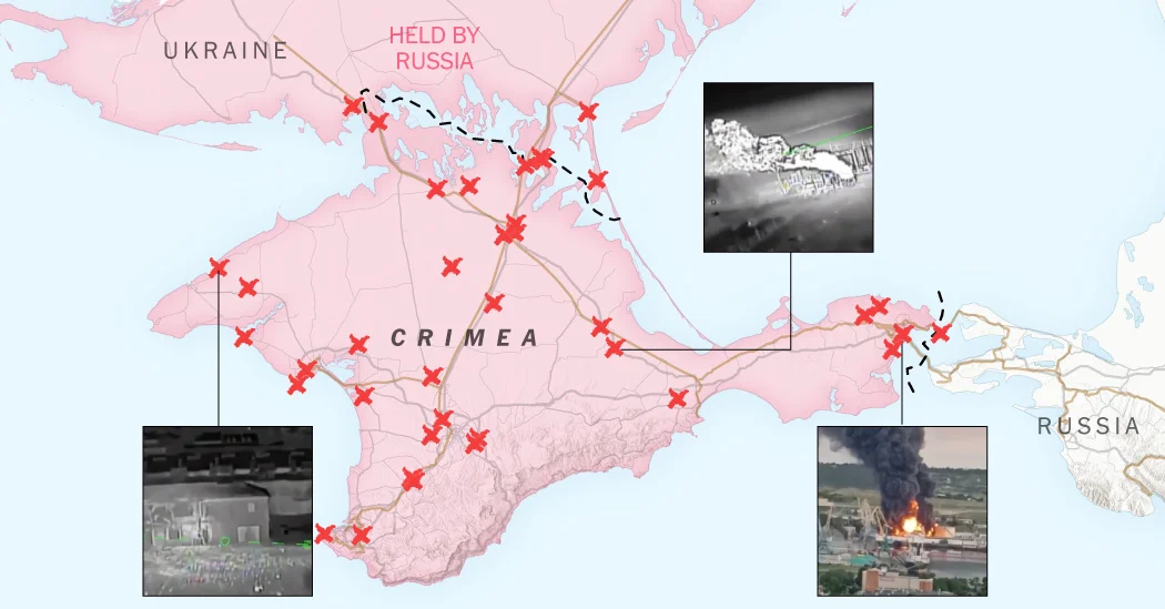 Ukraine Expands Drone War Into Crimea, Targeting Bridges and Grids