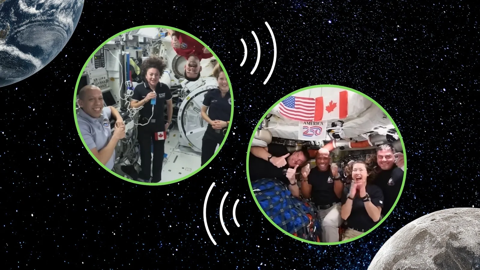 Moon-to-Earth chat shatters distance records during Artemis II–ISS link