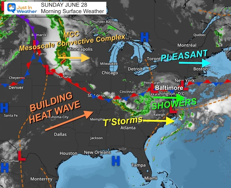 Baltimore Braces for Rain Today, Then a Potential 100°F Heat Wave