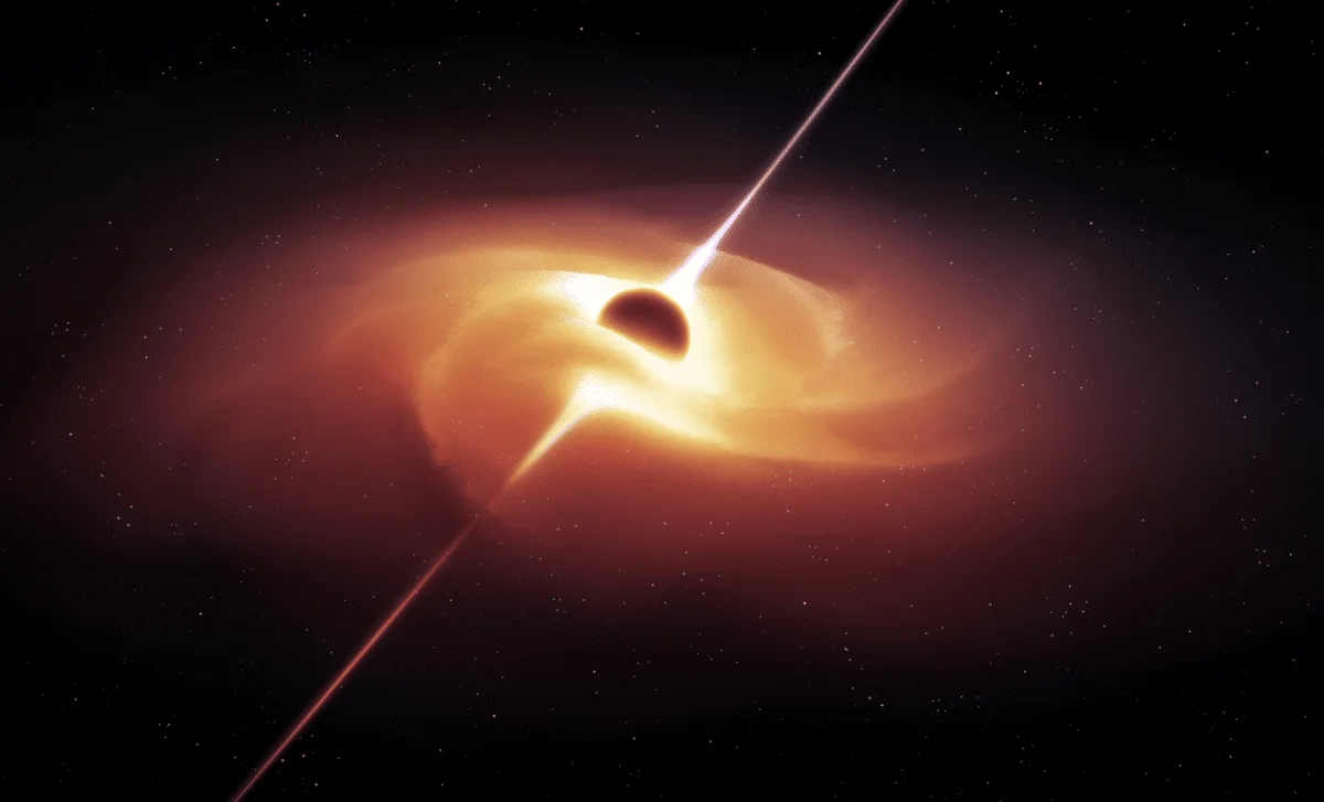 Reignited Black Hole Triggers Million-Light-Year Jet Explosion in Distant Galaxy