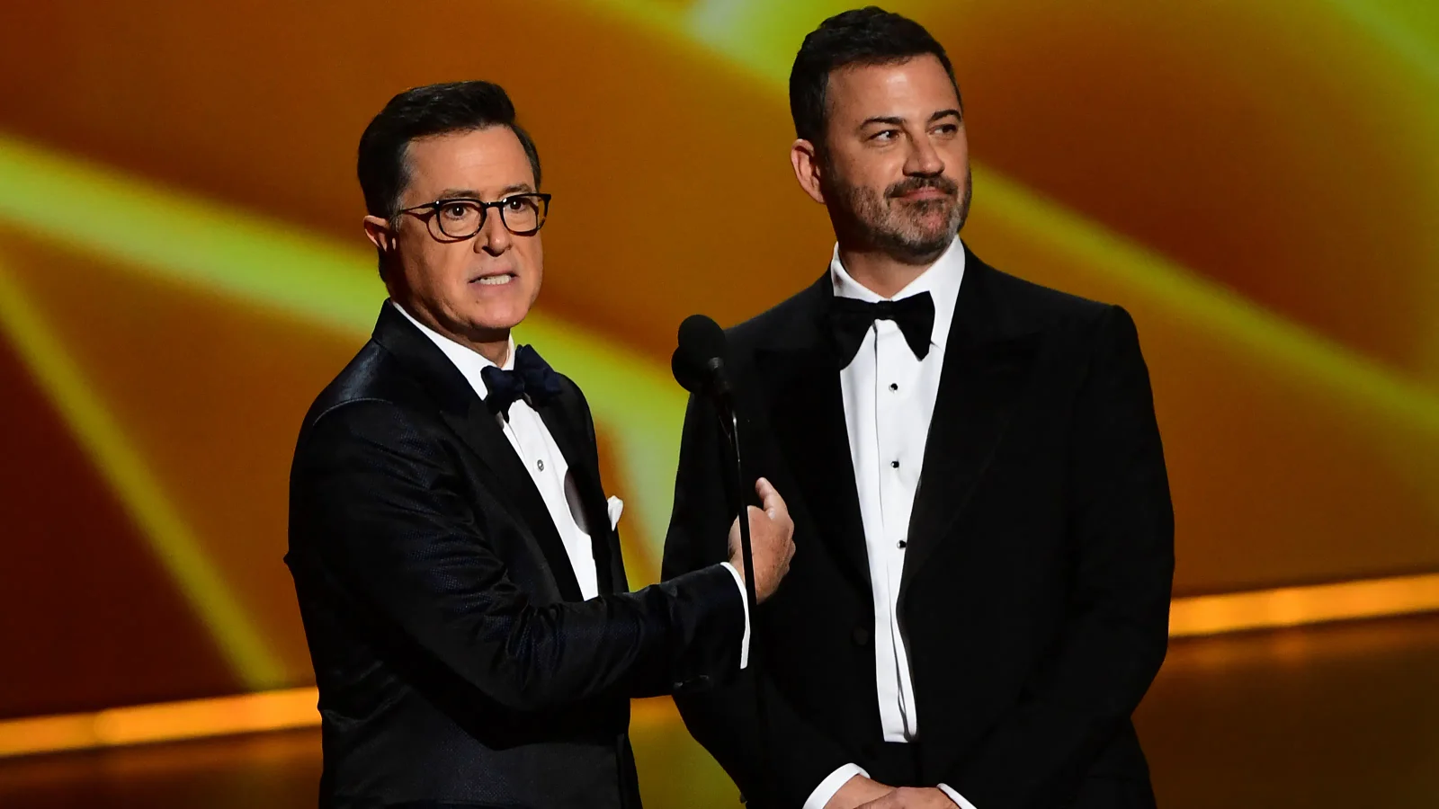 Kimmel Skips His Show to Salute Colbert’s Final Late Show