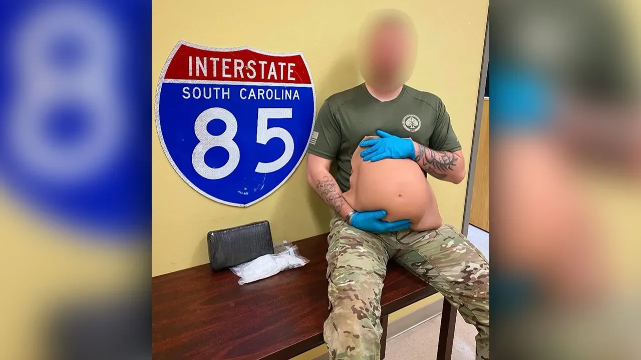 Drug arrests made in South Carolina involving fake pregnancy belly and fast food wrappers.