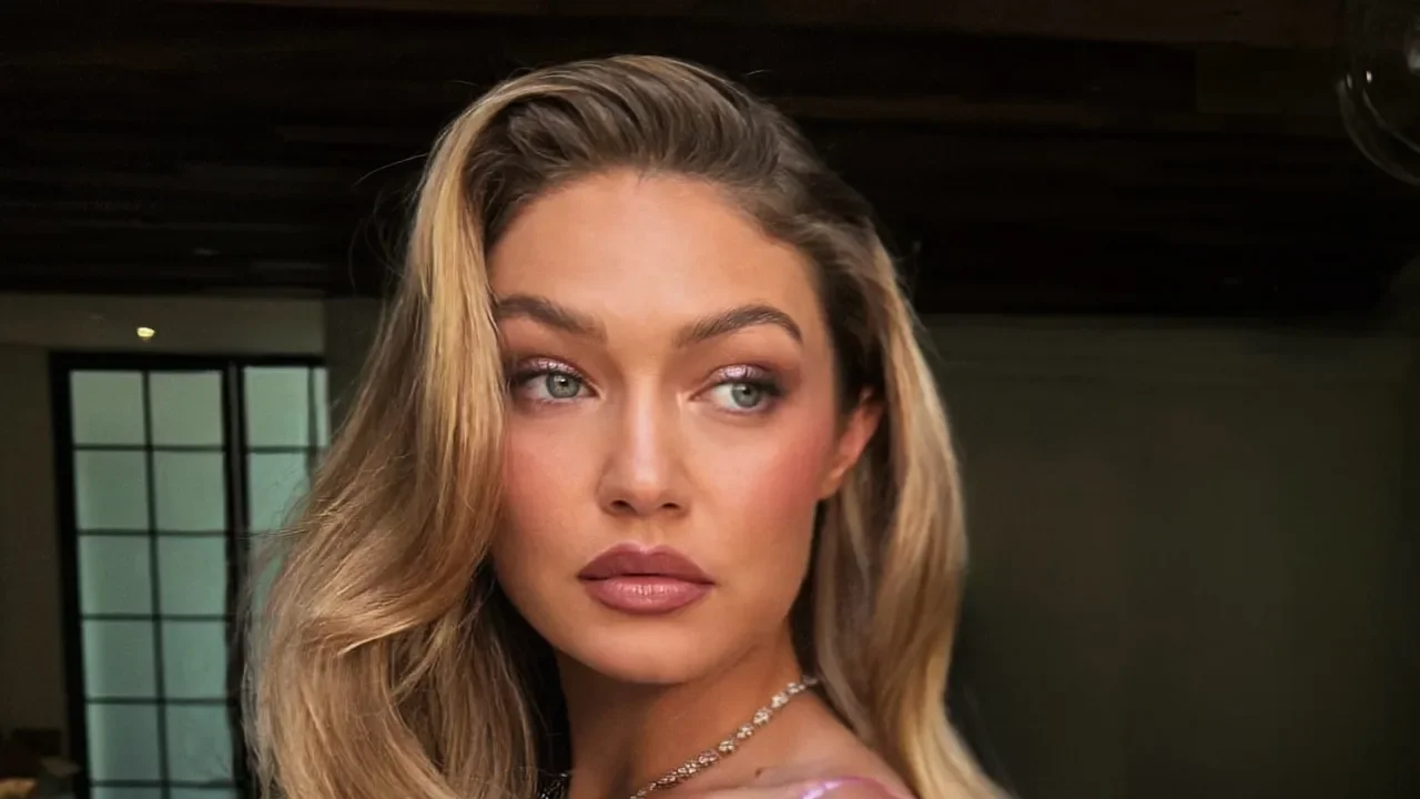 Gigi Hadid Chooses Pink Beading and a Soft-Serve Blowout for Swift–Kelce Wedding Moment