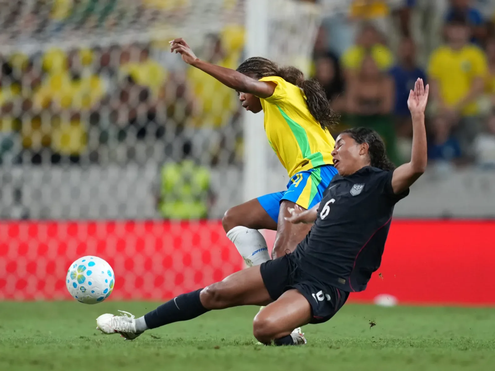 US Women edge Brazil after fiery friendly with eight red cards