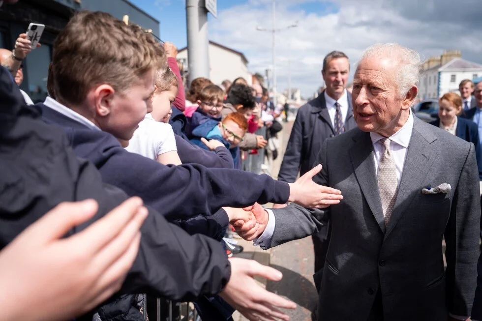 Seagull delivers surprise splash during King Charles III's Northern Ireland visit