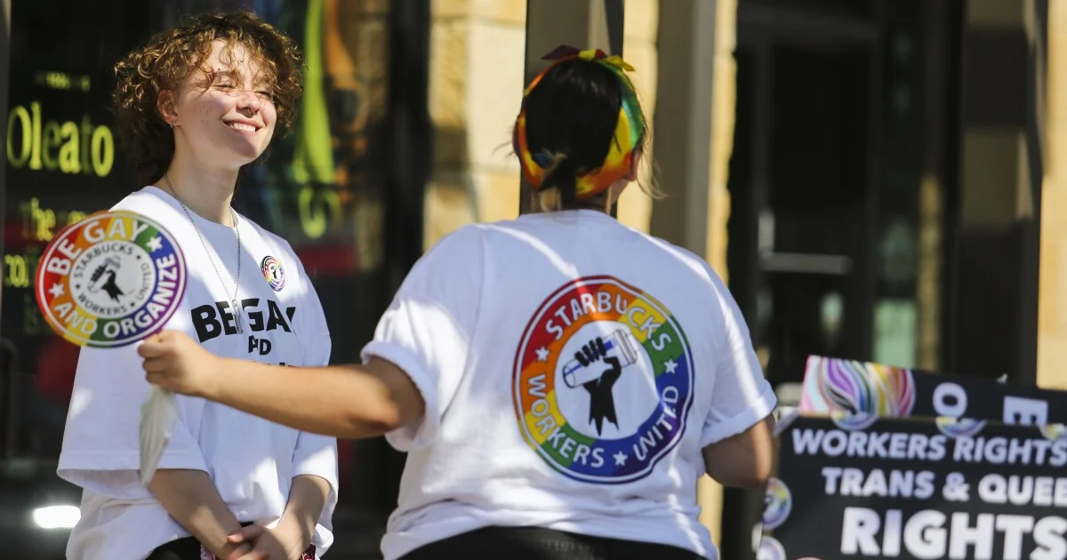 Starbucks Workers Nationwide Strike for LGBTQ+ Rights and Better Benefits