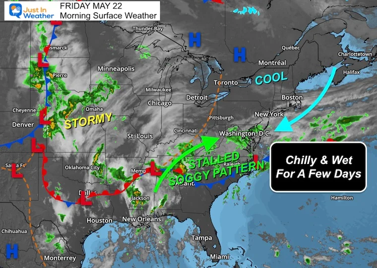Baltimore Weather Sets a Chilly, Wet Two-Day Stretch Before Memorial Day