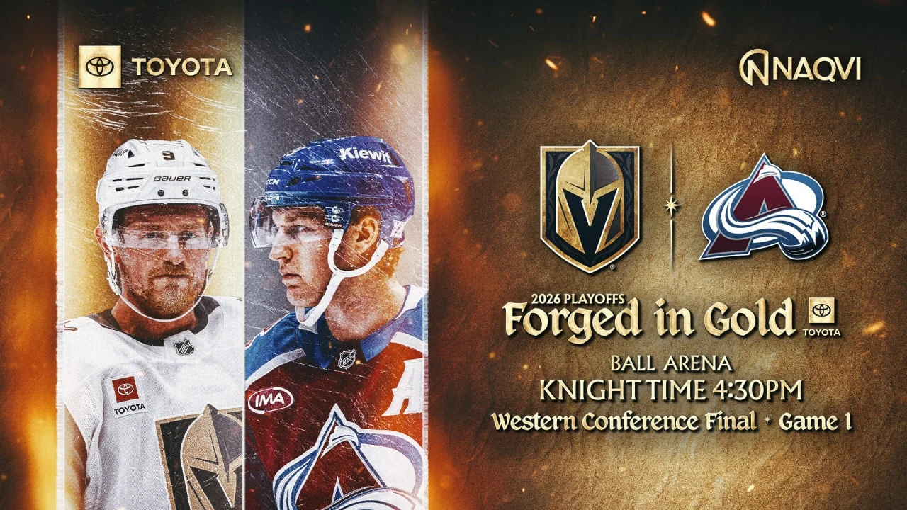 Golden Knights Open West Final in Colorado vs. Avalanche