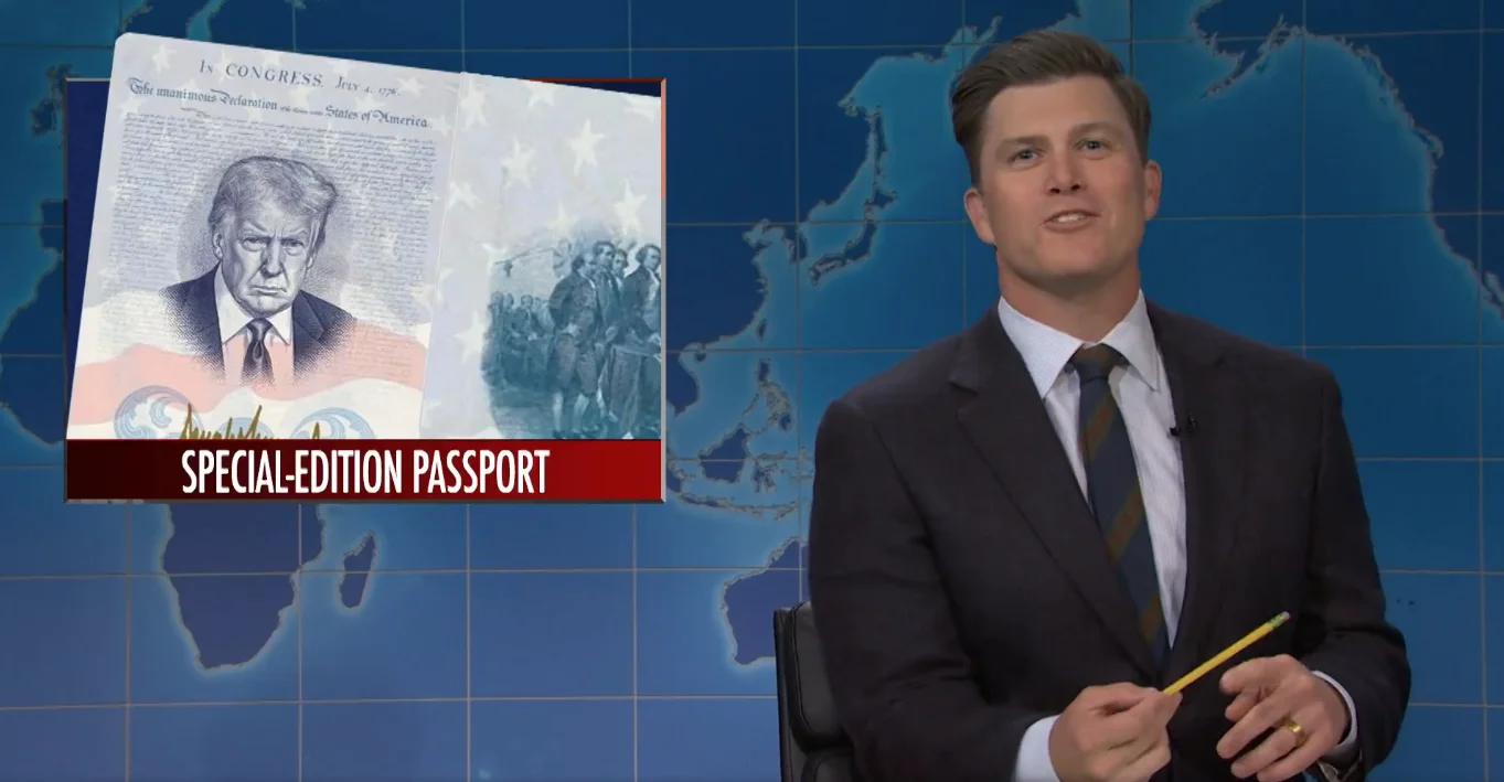 SNL Weekend Update Satirizes Trump's Passport Portrait and Charles’ Royal Visit
