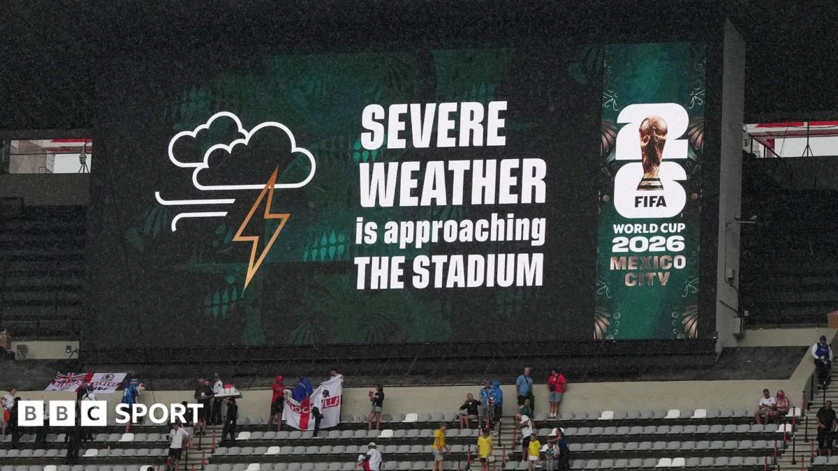 Storm Delay Keeps Mexico-England at Azteca as Kickoff Stays