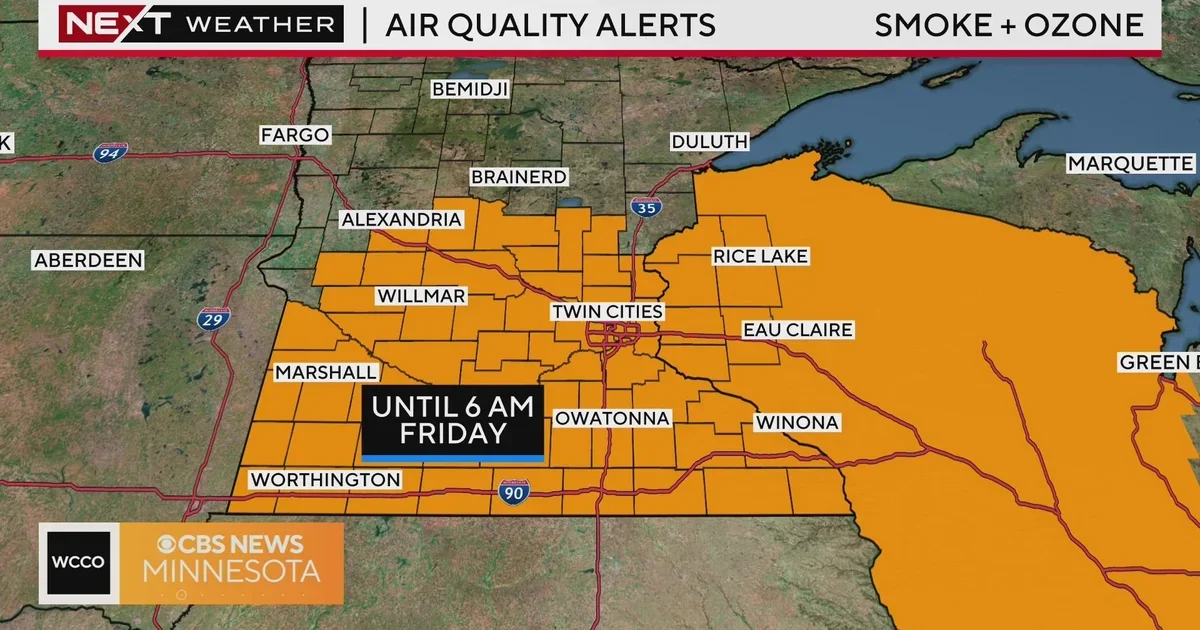 Minnesota's Air Quality Reaches Dangerous Levels, Triggers Alerts.