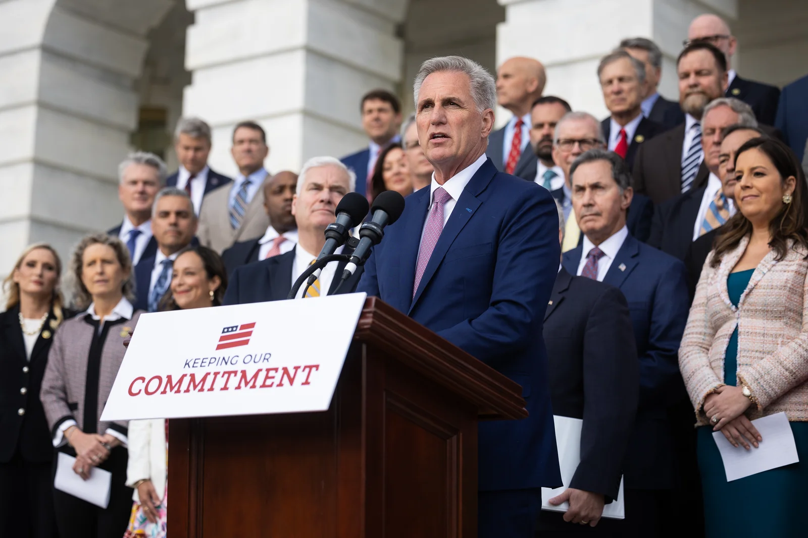 GOP's McCarthy proposes controversial spending cuts and work requirements.