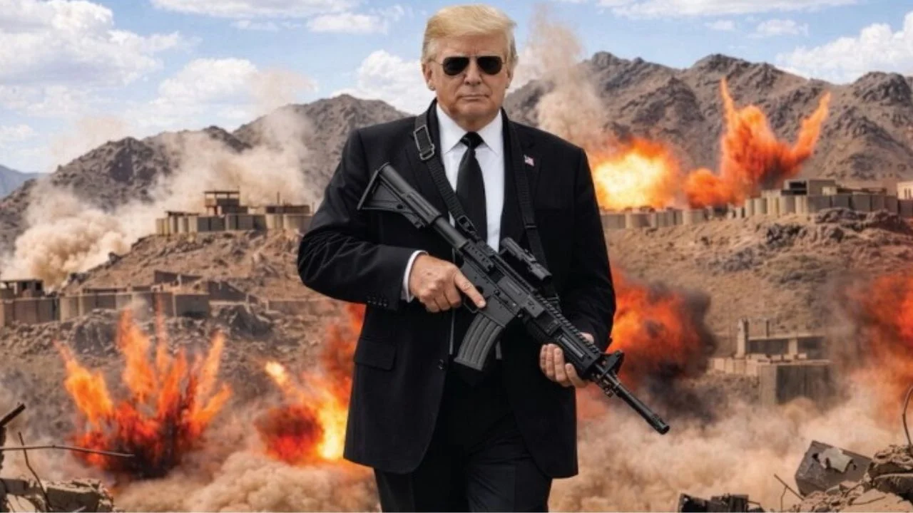Trump Issues Early-Morning Iran Warning With AI Gun Image: 'No More Mr. Nice Guy'