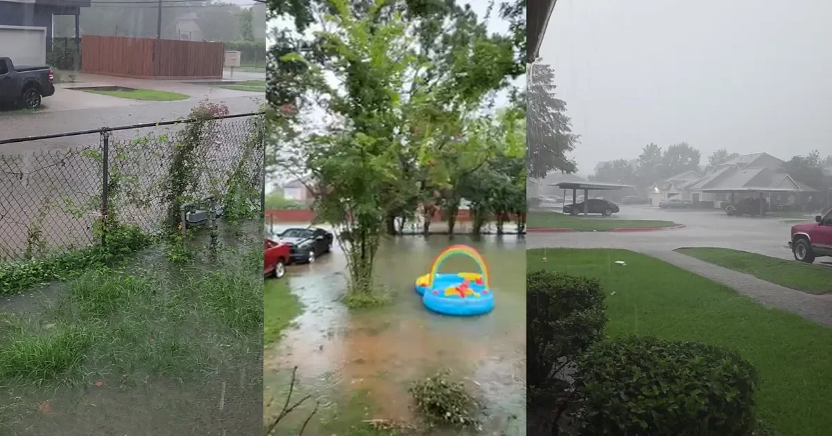 Houston Streets Flood as Flood Watch Expands Across Texas Counties