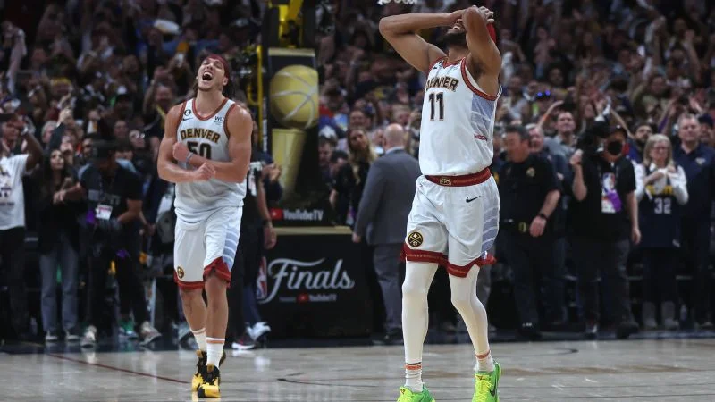 Denver Nuggets claim NBA championship title with win over Miami Heat.