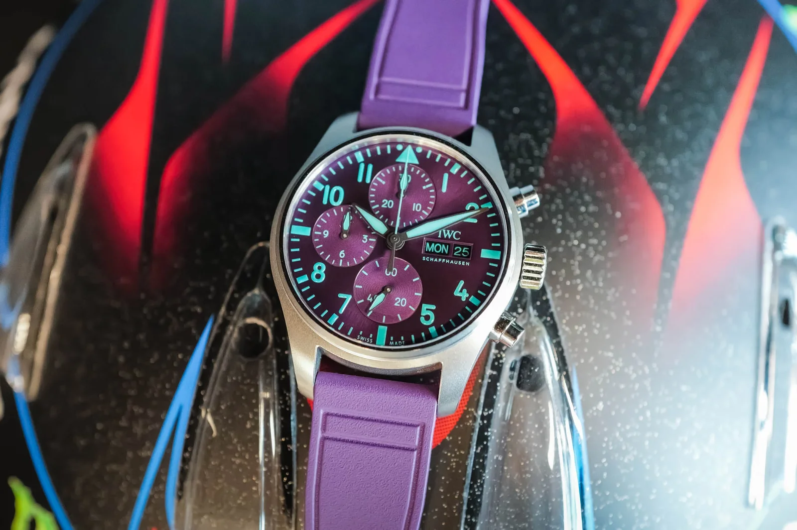 IWC Unveils Purple Pilot Chronograph for Mercedes‑AMG F1 at Singapore GP