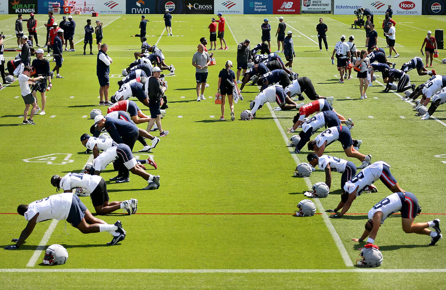 Patriots start camp on sunny note as Jacas signs rookie deal