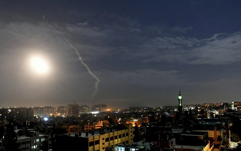 Israeli airstrikes target Syrian capital.