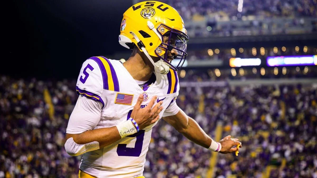 Daniels’ No. 5 Sparks LSU Jersey Controversy and Cease-and-Desist