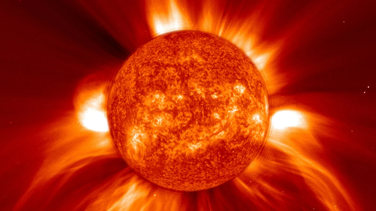 Seventeen-Spacecraft Observation Reveals Two-Part Solar Eruption