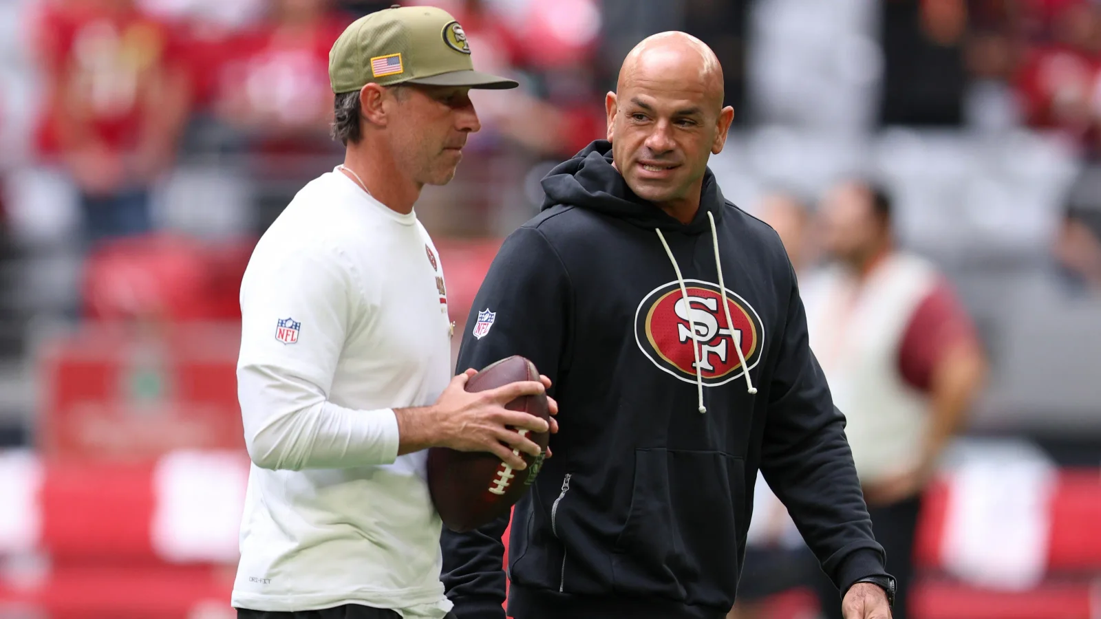 Shanahan Teases Saleh Over Discipline After Calm 49ers Practice