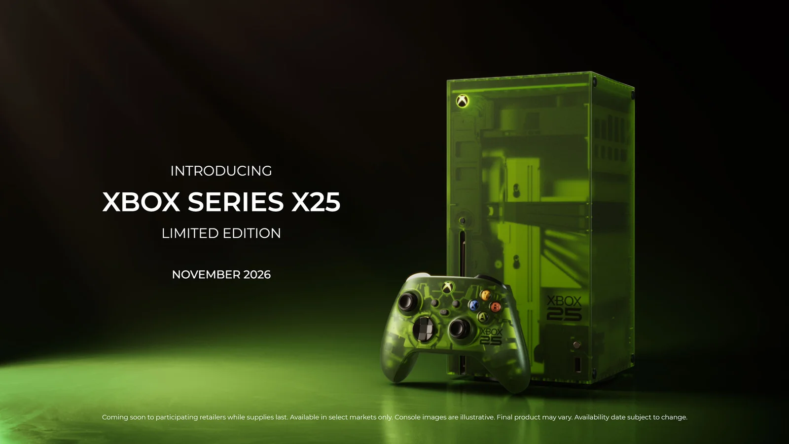Xbox Celebrates 25 Years with Translucent Anniversary Series X and Controller