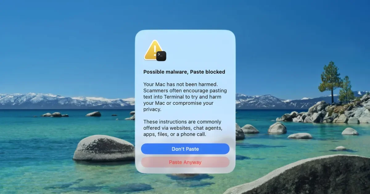 Apple clears up macOS Terminal paste warnings and malware alerts