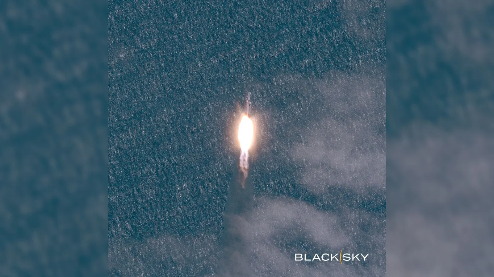 Satellite-eye view: Falcon Heavy liftoff captured from space