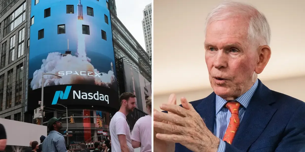 Grantham puts 90% odds on a SpaceX stock crash amid AI hype
