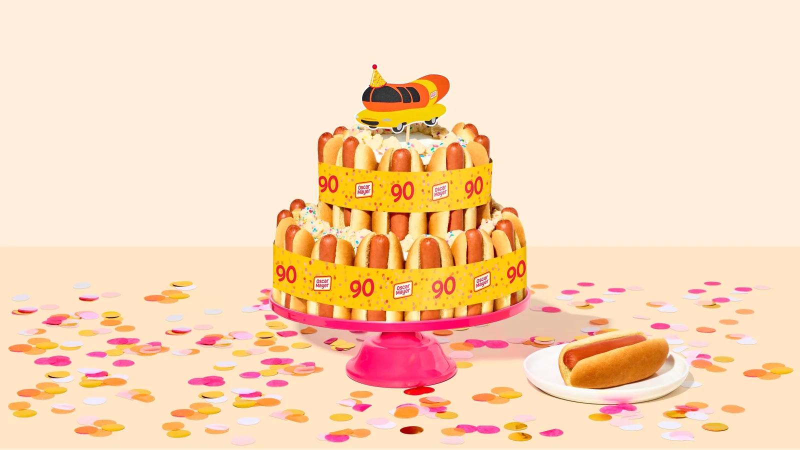 Oscar Mayer Wiener Cake Comes to Chicago: Two-Tier Hot-Dog Cake at Milk Bar
