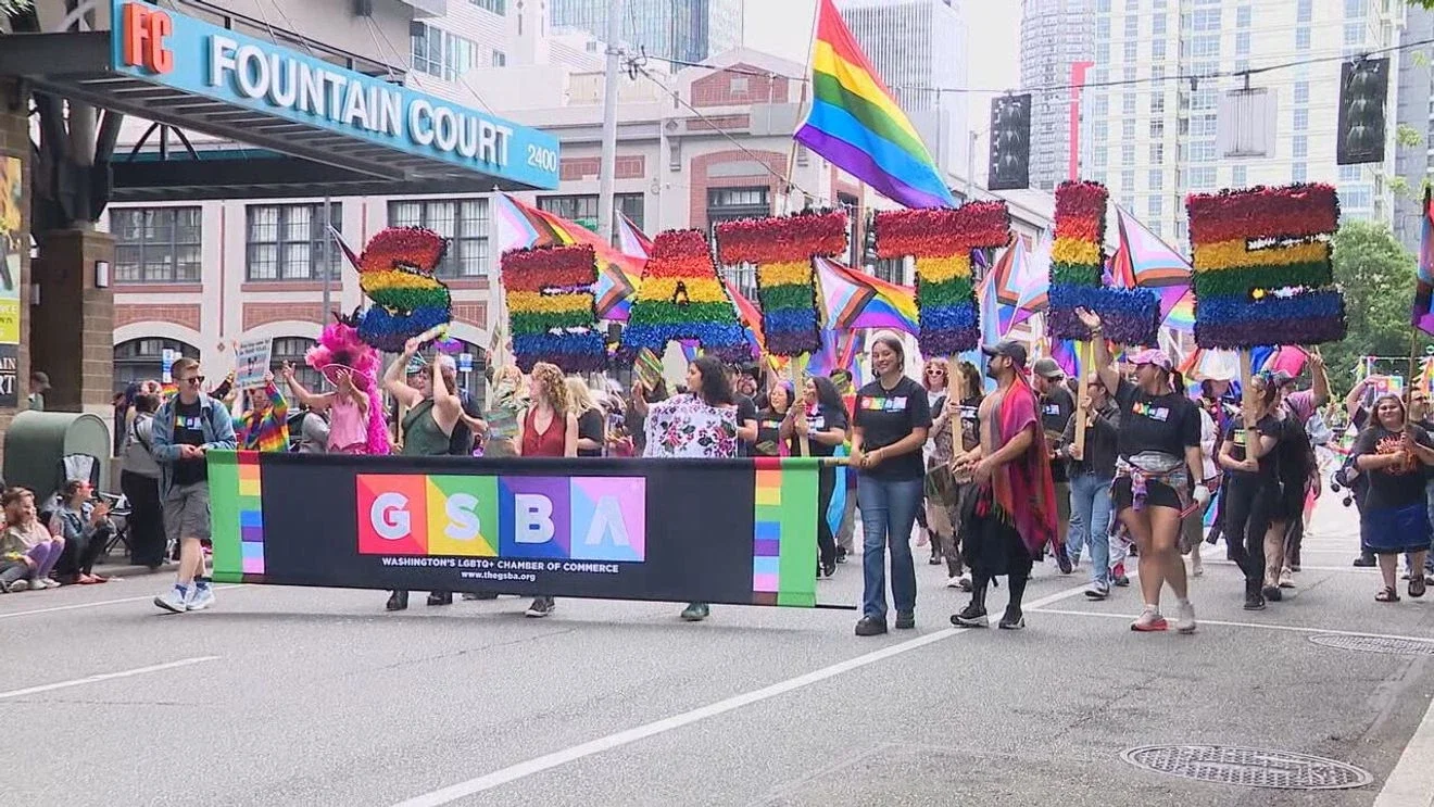 Seattle Pride Parade lights up downtown with rainbow celebration