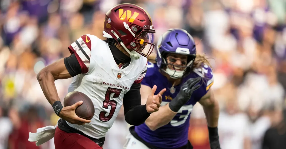 Daniels embraces Blough's creative offense, grows into under-center role in Commanders OTAs