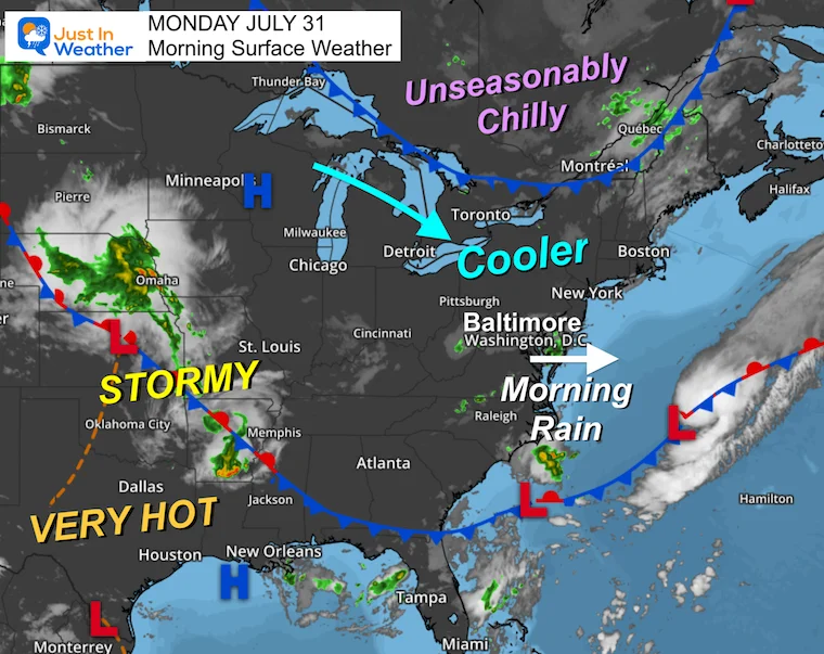 July Ends with Cool and Comfortable Weather