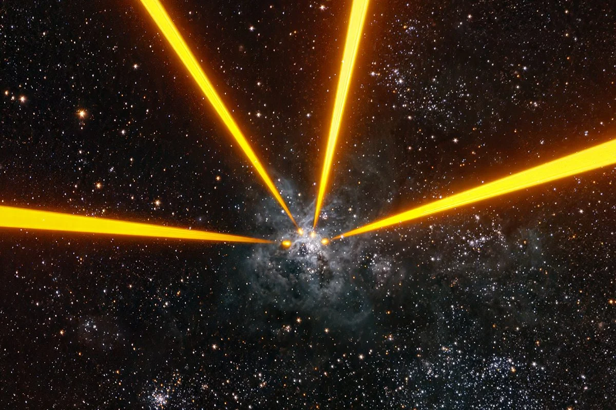 ESO fires lasers to create artificial guide stars for sharper cosmic observations