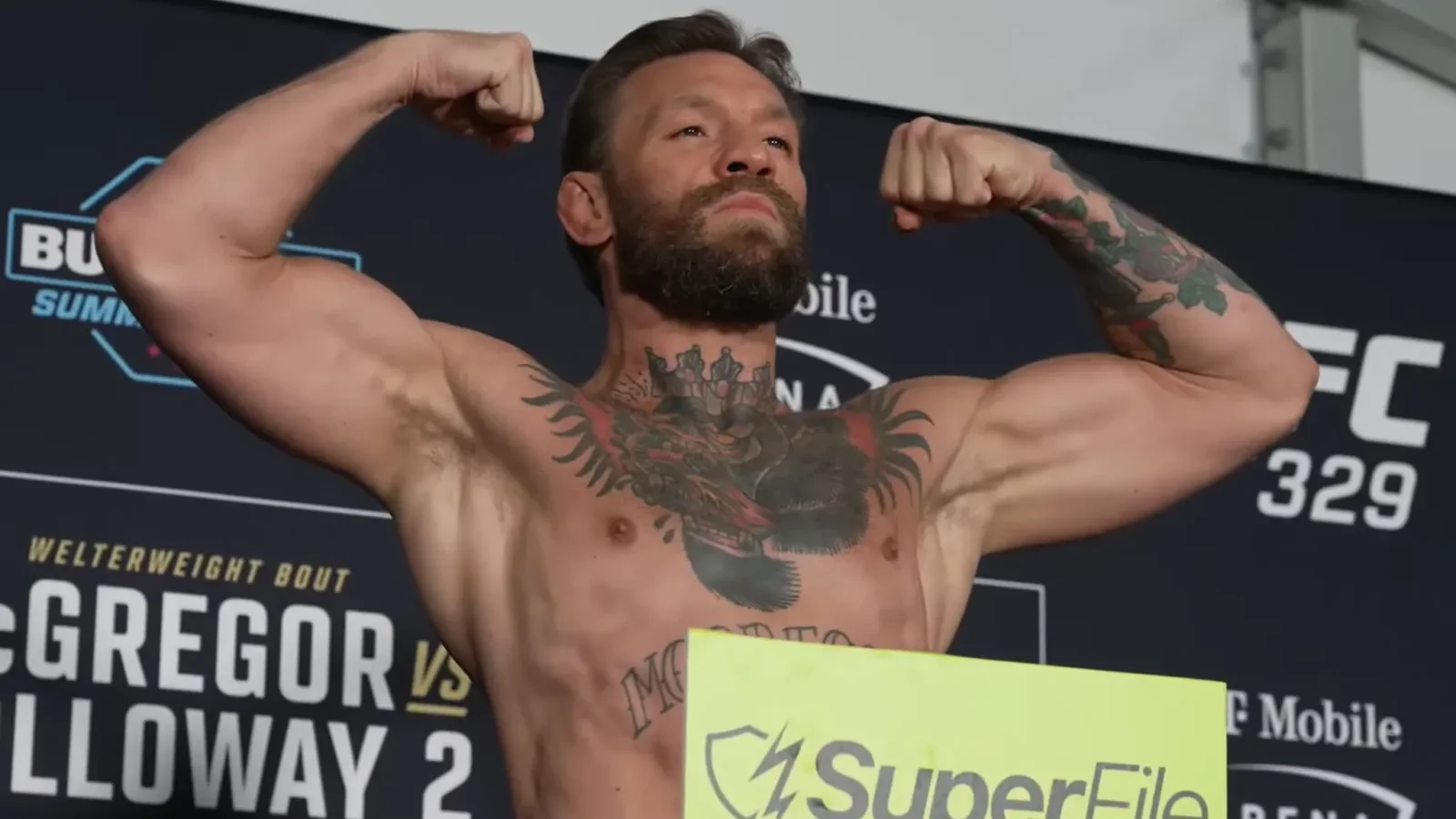 McGregor Returns at UFC 329, Officially 170.5 Pounds Against Holloway