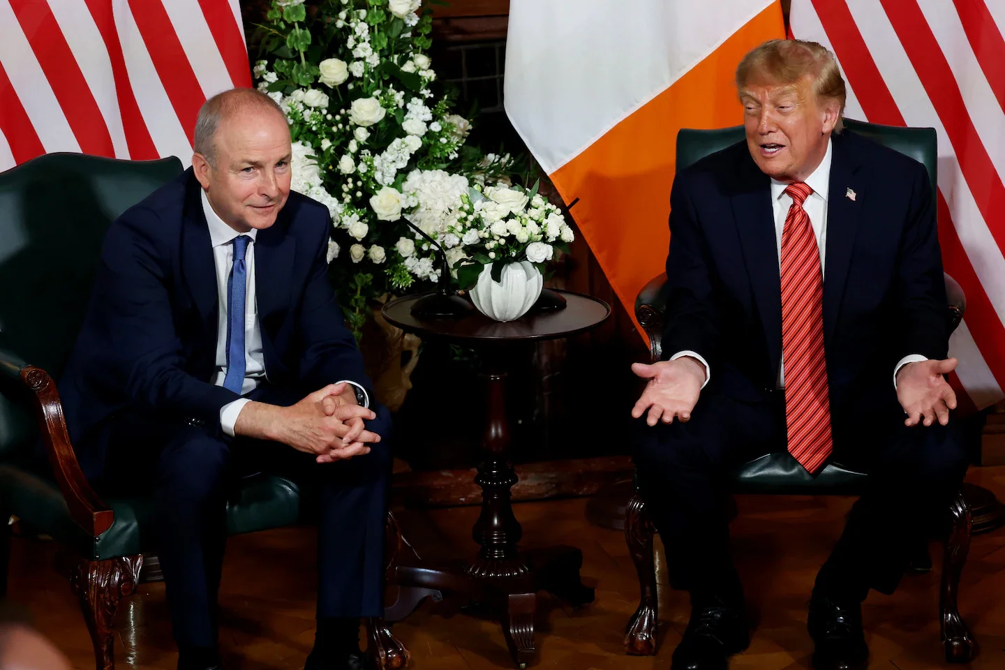 Trump in Dublin hints at possible Irish reunification