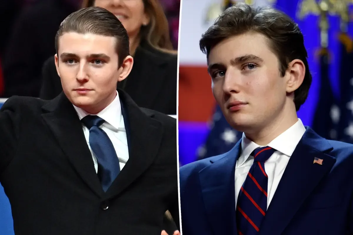Barron Trump Debuts Tousled New Look at White House UFC Fight