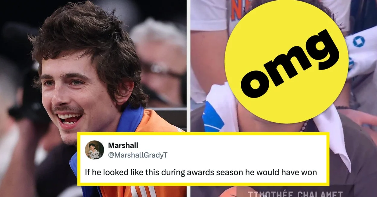 Chalamet Debuts Fresh, Shaved-Head Look At Knicks Game