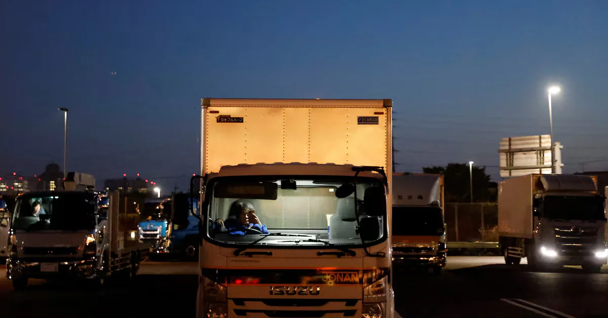 Japan's truck driver overtime crackdown sparks economic fears.