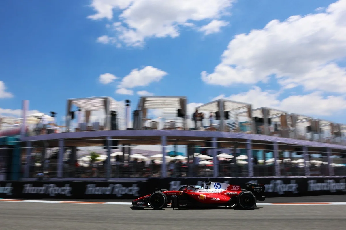 Leclerc tops Miami FP1 as Mercedes hit by Antonelli PU issue