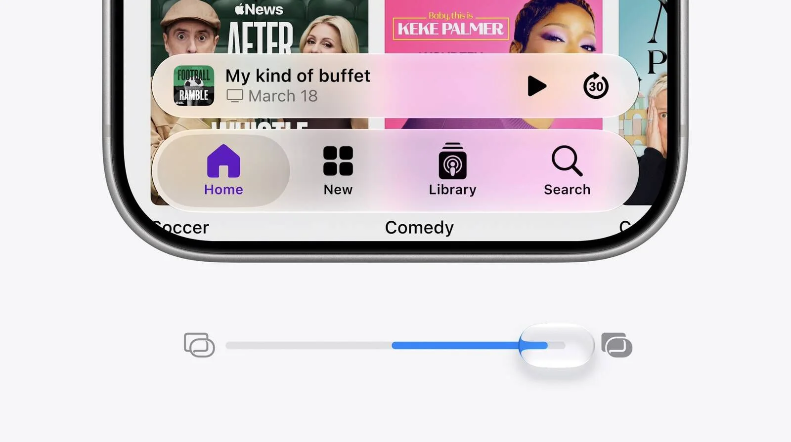 Apple Refines Liquid Glass with Transparency Slider and Full-Edge Sidebars