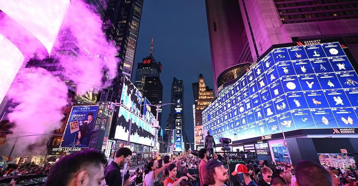 Pokémon Go marks 10th anniversary with a colossal Times Square Mewtwo encounter