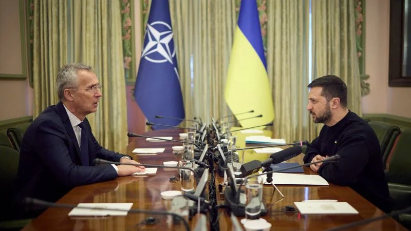 NATO Chief Visits Ukraine and Discusses Membership