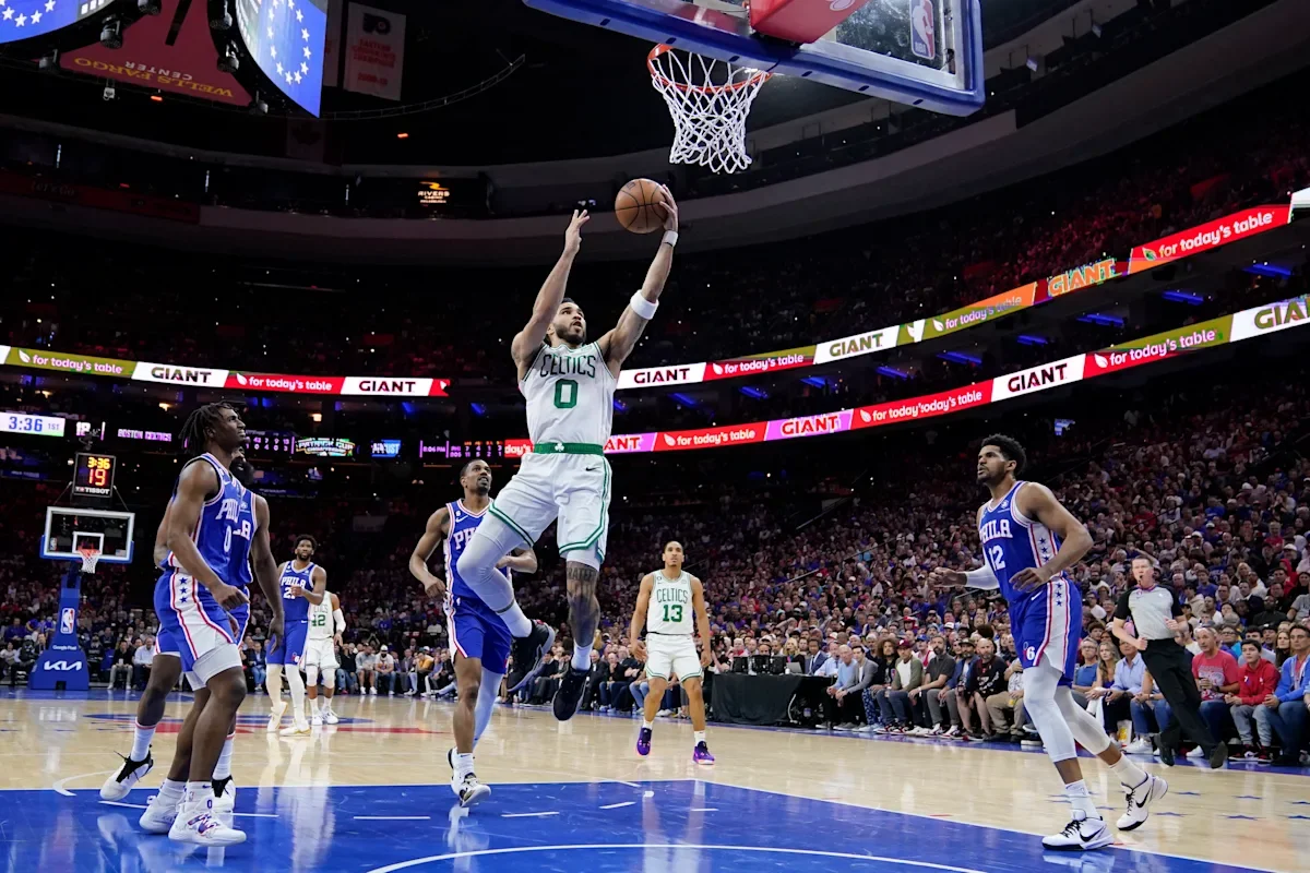 Celtics and Sixers battle it out in intense Game 7 of NBA playoffs.