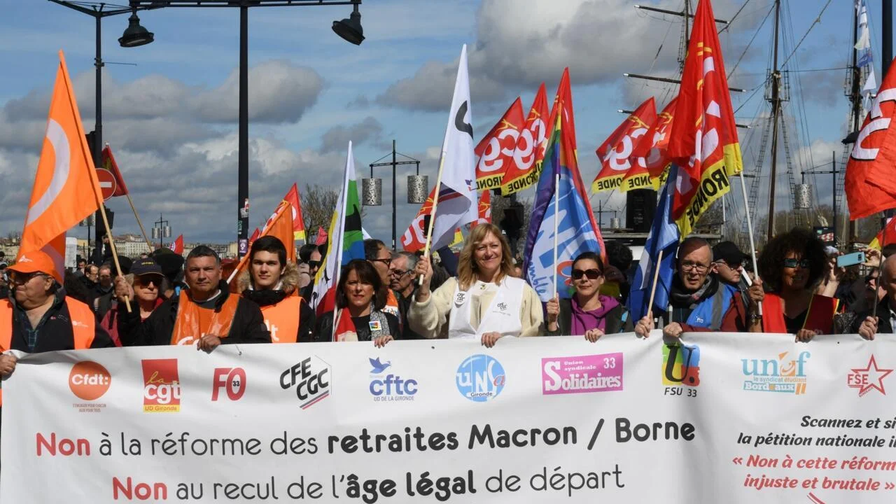 "France braces for final votes on controversial pension reform amidst nationwide protests and strikes."