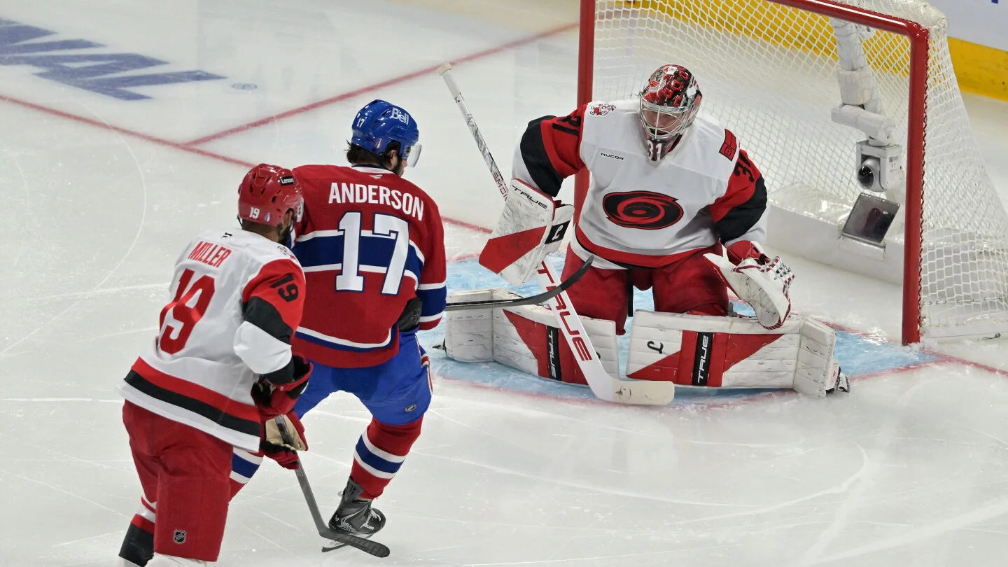 Carolina Takes Command in East Final With 4-0 Win Over Canadiens