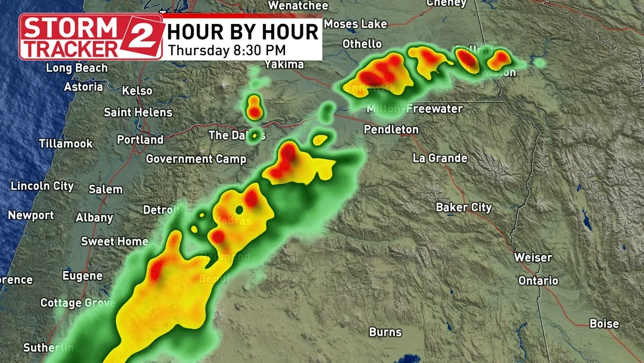 Eastern Cascades Storm Outlook: Severe Weather Possible Today