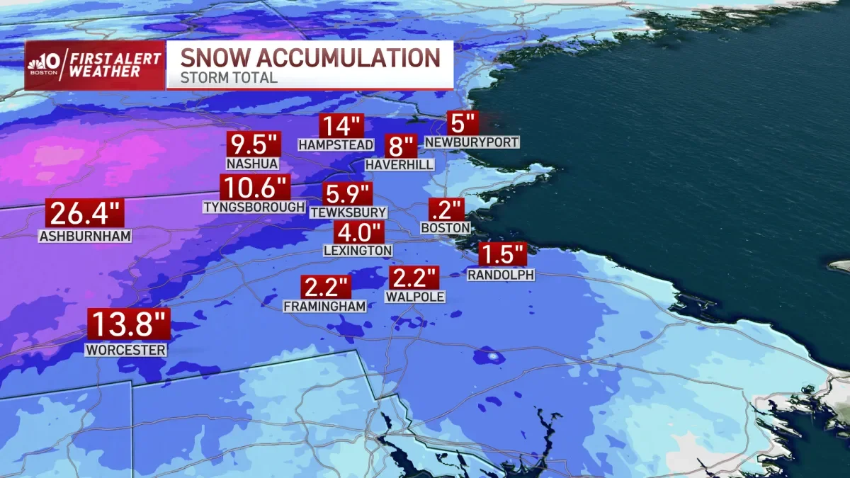 Nor'easter Leaves New England Buried Under 3 Feet of Snow and Strong Winds.