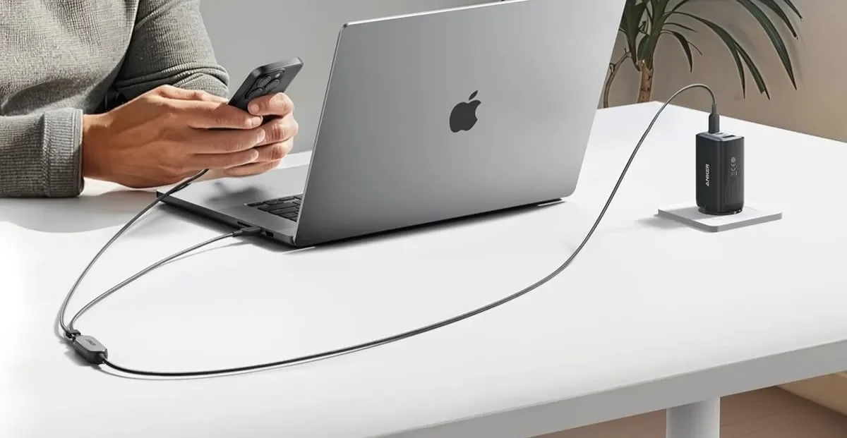 Save space and speed with Anker’s 140W 2-in-1 USB-C cable for $15