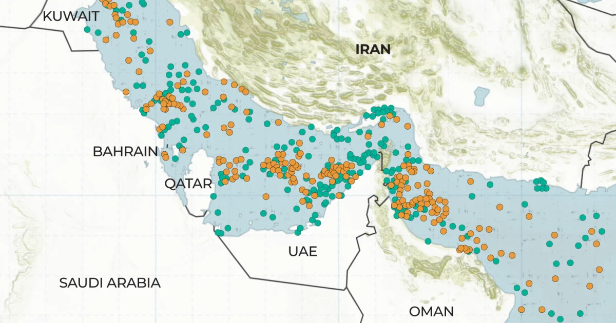 Hormuz traffic slumps as 22 ships are attacked in the Iran conflict